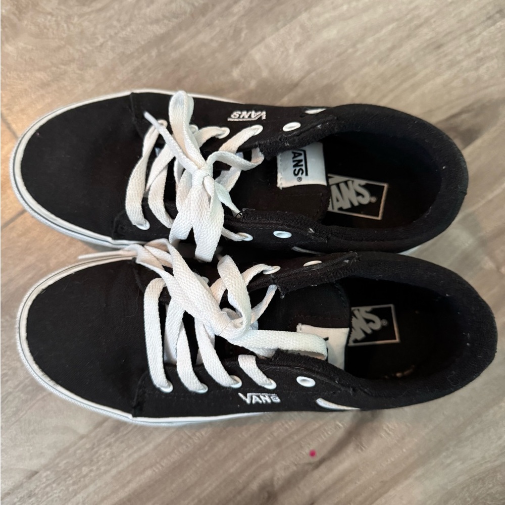 Vans Kids Classic Black and White Sneakers